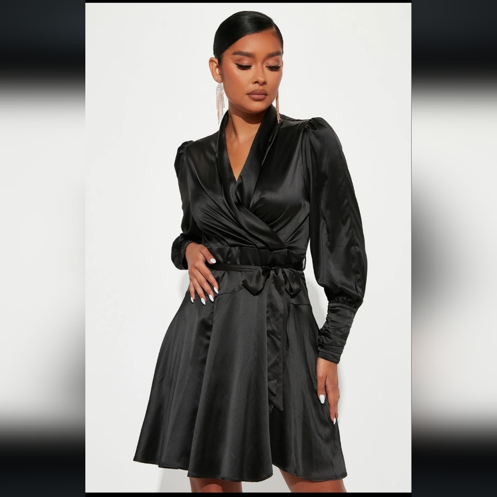 Tall only love satin mini dress
